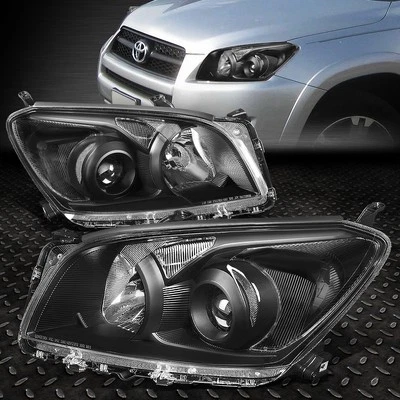 PARA 09-12 TOYOTA RAV4 CARCASA NEGRA PROYECTOR ESQUINA TRANSPARENTE FAROS FAROS FAROS Foto 1 de 4