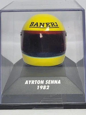 Casque vintage MINICHAMPS 1/8 AYRTON SENNA 1982 - Photo 1/4