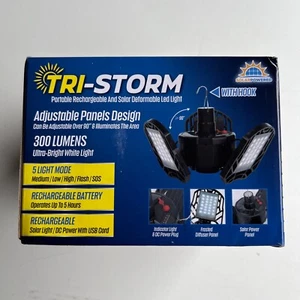 Tri-Storm PB-191 Portable Rechargeable and Solar Deformable LED Light - Picture 1 of 8