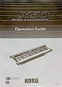 Korg X50 Music Synthesizer Synth Keyboard Original User's Owner's Manual Book. - Picture 1 of 3