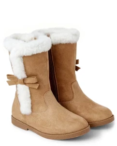 NWT GYMBOREE Toddler/Little Girls LITTLE LAMA TALL BOOTS TAN SIZE 6T - Picture 1 of 12