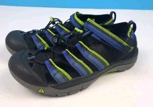 KEEN Youth Newport H2 Hiking Sandals Size 7 Racer Blue/Black/Green 1014265 - Picture 1 of 11