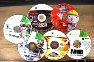 XBOX 360 Game Lot 6 Discs MIB, Gears of War 2, DDR, Madden, Fifa, Bob EX! GB - Picture 1 of 8