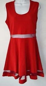 Vestido rojo, sin mangas, peek, talla XL - Imagen 1 de 7
