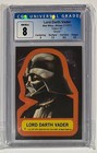 1977 TOPPS STAR WARS STICKER - #7 DARTH VADER - EUROPEAN TOUR PEDIGREE - CGC 8