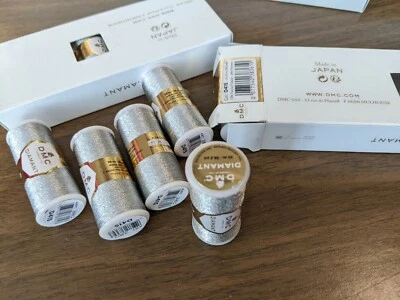 DMC Diamant Sparkle Thread 38.2yd a spool. box of 6. Color d415 - Image 1 of 2