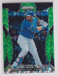 2019 Panini Prizm Prizms Lime Green Donut Circles #17 Robinson Cano