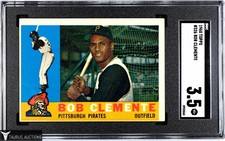 1960 Topps #326 Pirates HOF Roberto Bob Clemente Baseball Card SGC 3.5 VG+