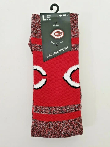 NWT PKWY Team Collection MLB Socks - Reds - Sz L Classic Fit - Free Shipping! Cover