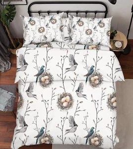 3D Bird Cage Leaf 645 Bed Pillowcases Quilt Duvet Cover Set Single King UK Lemon - Picture 1 of 7