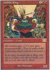 MTG-1x-Heavy Play, English-Goblin King-6th Edition