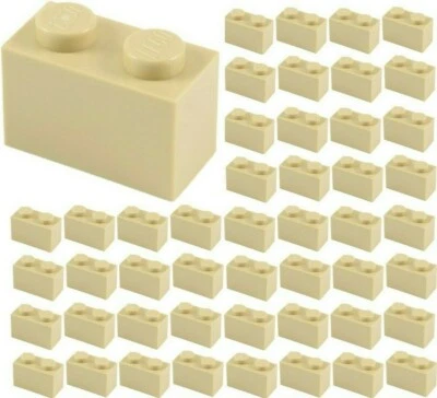 ☀️Lego x50 TAN 1x2 Bricks building blocks Part Pieces Bulk Lot Legos #3004 - Image 1 of 2