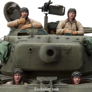 Kit modelo figura resina 1/16 Segunda Guerra Mundial EE. UU. Tank Crew 4 figuras sin montar sin pintar - Imagen 1 de 2