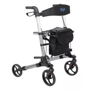 Days Deluxe Lightweight Rollator - Lockable Loop Brakes, Built-in Rest Seat - Picture 1 of 11