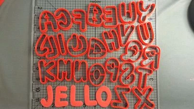 Jello Font Uppercase Cookie Cutter Set Foto 1 de 2