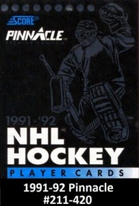 1991-92 Pinnacle Hockey Cards English #211-420 You Pick From List