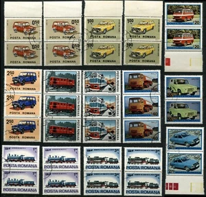 RUMÄNIEN Rumänien Autos Züge Transport aktuelle Briefmarken Sammlung  - Bild 1 von 1