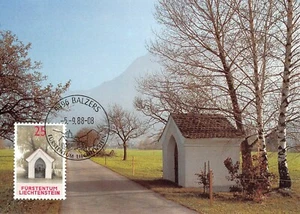 Maximum Card FDC LIECHTENSTEIN Oratories 1988 September MK 84 n3 - Picture 1 of 2