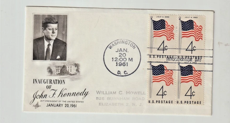 US Inauguration Day Artcraft  FDC John F Kennedy JFK  1/20/1961 Washington DC - Image 1 of 1