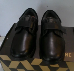 Anodyne Mens Casual Comfort Stretch Shoes Black 12 wide diabetic - Picture 1 of 6