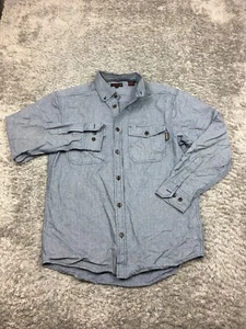 Wolverine Button Up Shirt Mens Size Medium Blue Long Sleeve  - Picture 1 of 12