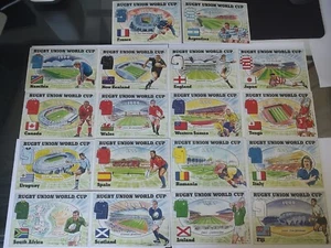 RUGBY UNION WORLD CUP 1999 POSTCARDS TOTAL OF 18 UNUSED MINT CONDITION - Picture 1 of 7