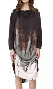 Vivienne Westwood L52503 Women's Abstract Fatima Long Sleeve Dress Size Medium - Picture 1 of 5