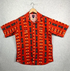 Panhandle Slim Shirt Mens Extra Large Red Aztec Pearl Snap Navajo Western Rodeo - Picture 1 of 13