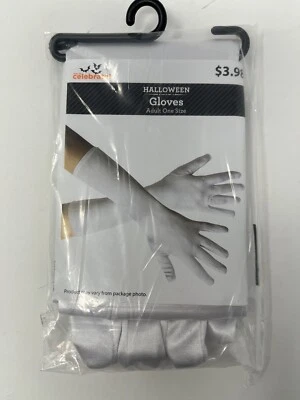 Luvas longas brancas para fantasia de Halloween Way To Celebrate - Adulto tamanho único NOVO - Imagem 1 de 2