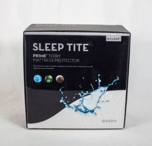 Malouf Sleep Tite™ Queen Size Prime Antimicrobial Terry Cloth Mattress Protector - Picture 1 of 7