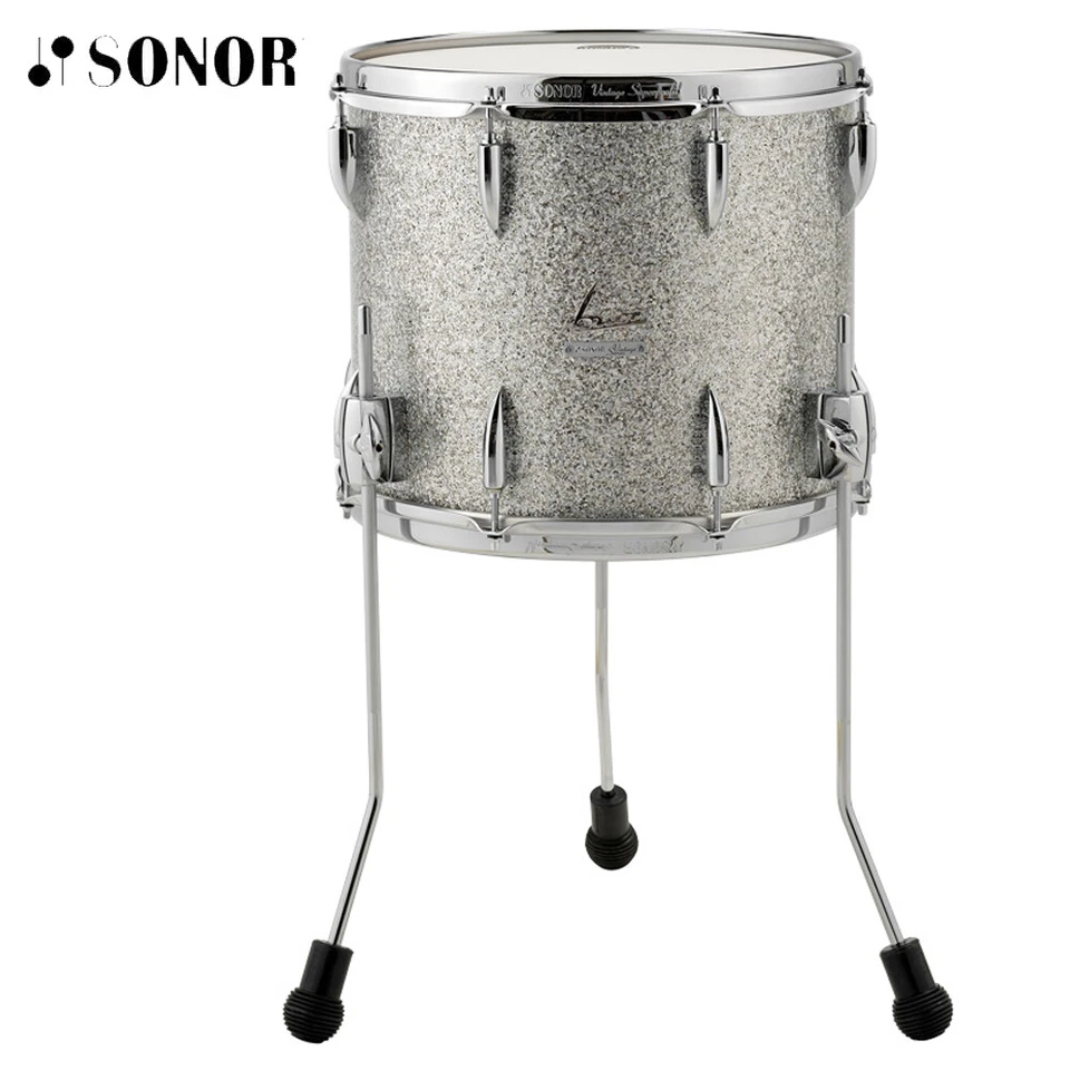 Sonor Vintage Series 14" x 12" Floor Tom Vintage Silver Glitter VT-1412-FT-VSG Foto 1 de 1