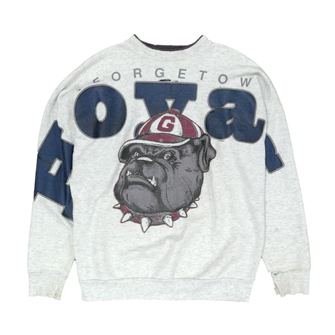 Vintage Georgetown Hoyas Sweatshirt Crewneck Size XL Spell Out 90s NCAA Cover