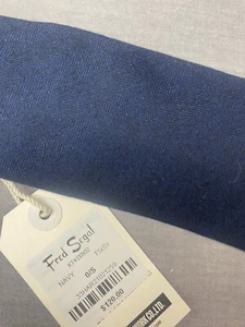 Not So Hard Work Japan Navy Blue Tie Stripe Weave w Texture   - Picture 1 of 3