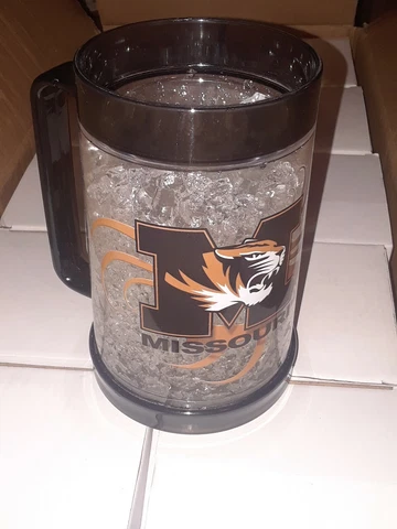 NCAA Missouri Tigers 16oz Crystal Freezer Mug Lot Of (10) Brand New Wholesale Cover