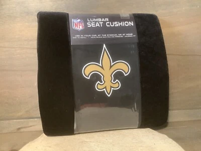 Asiento de fútbol americano NEW ORLEANS SAINTS Cojín de asiento lumbar con correas NUEVO  Foto 1 de 4