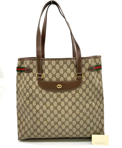 Authentic Gucci GG Supreme 002.615.6660 PVC Leather Brown Handbag NS041035 - Picture 1 of 16