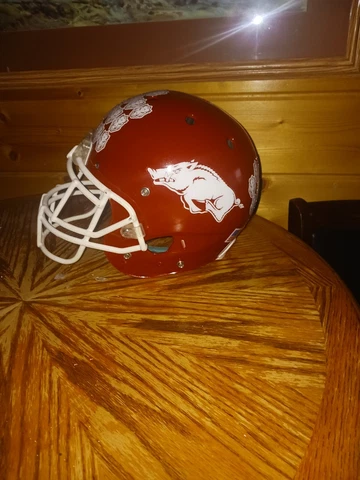 Full Size Authentic Shutt NCAA Arkansas Razorbacks Helmet With Bonus Award Cover