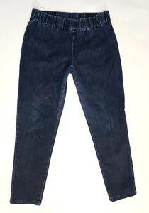 Soft Surroundings Jeans Women Sz L Pull On Stretch Denim 2AW42 Dark Wash 27L - Picture 1 of 7