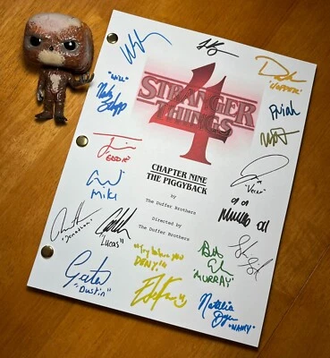 Stranger Things 4 Season Finale Script Signed- The Piggyback- Autograph Reprints - Image 1 of 4