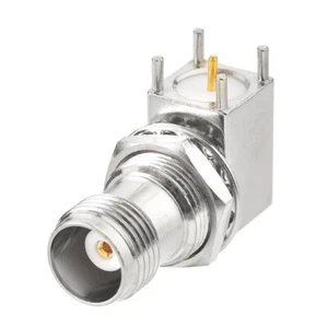 10pcs TNC female Thru Hole Jack bulkhead Right Angle PCB Mount RF Coax Connector - Picture 1 of 3