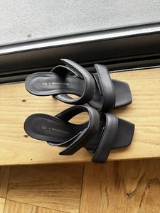 Gia Borghini X Pernille Teisbaek Perni 03 Dark Grey Sandals Size 38 MSRP $395 - Picture 1 of 5