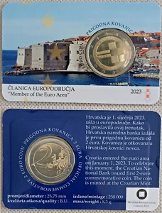 CROAZIA - 2 € 2023 in Card FDC Introduzione all'Euro - Foto 1 di 1