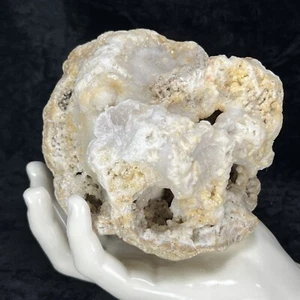 "Especimen único de ágata geoda natural calcedonia racimo de cristal de cuarzo de 5"" 2 lb" - Imagen 1 de 7