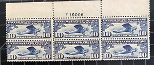 US Stamps-SC# C10 - Plate Block - MOG NH - SCV = $130.00 - Picture 1 of 2