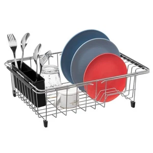 Dish Drying Rack, Large Dish Rack Adjustable Deep Dish Drainer with Removable... - Picture 1 of 7