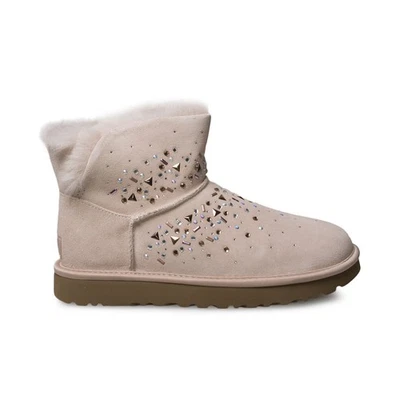 BOTAS UGG CLASSIC GALAXY BLING MINI CUARZO GAMUZA PIEL DE OVEJA MUJER TALLA US 7 NUEVAS Foto 1 de 4