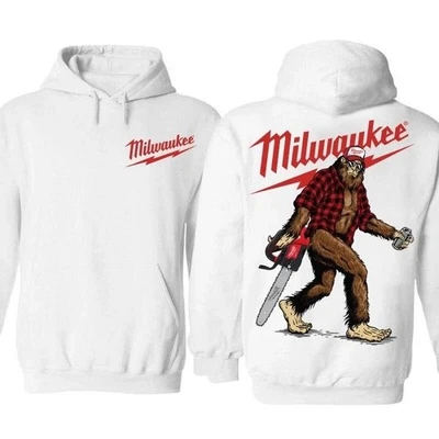 Bigfoot Milwaukee Unisex Algodón Sudadera con Capucha - Mango de Combustible Motosierra Camiseta para Hombres, Mujeres Foto 1 de 4
