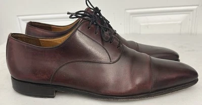 Magnanni Leather Burgundy Dress Oxford Shoes Men’s Size 9.5 M Cap Toe - Image 1 of 4