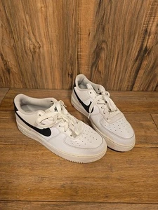 Nike Air Force One Youth Size 6Y CT3839-100 White/Black - Picture 1 of 7