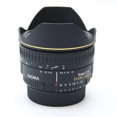 SIGMA 15mm F/2.8 EX DG Diagonal Fisheye (for Nikon F mount) -Near Mint- #314 - Image 1 of 4
